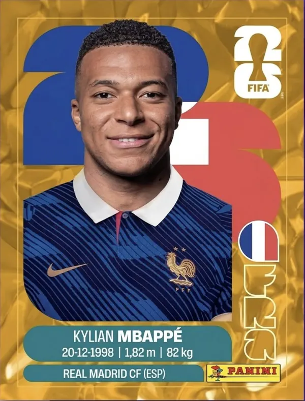 Figurinha de Kylian Mbappé