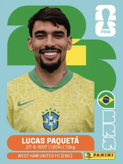 Figurinha de Lucas Paquetá