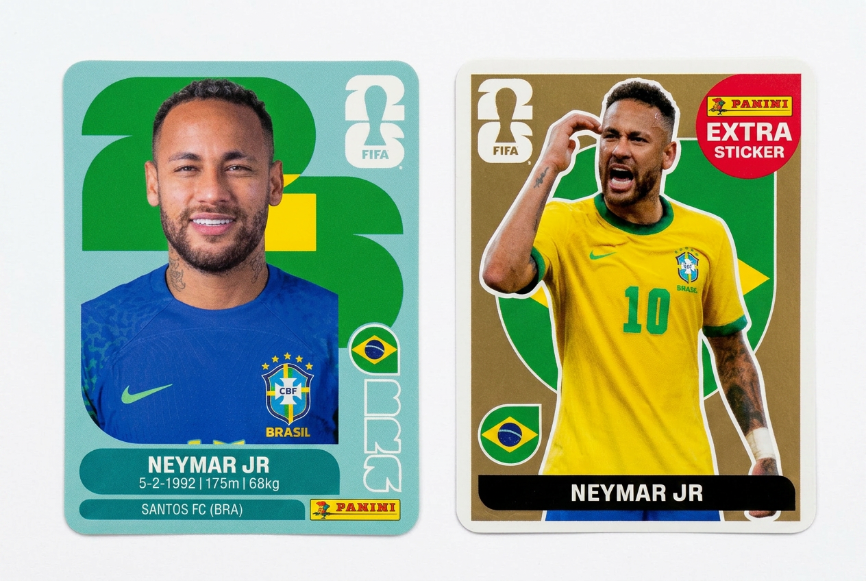 Figurinhas inéditas do Neymar